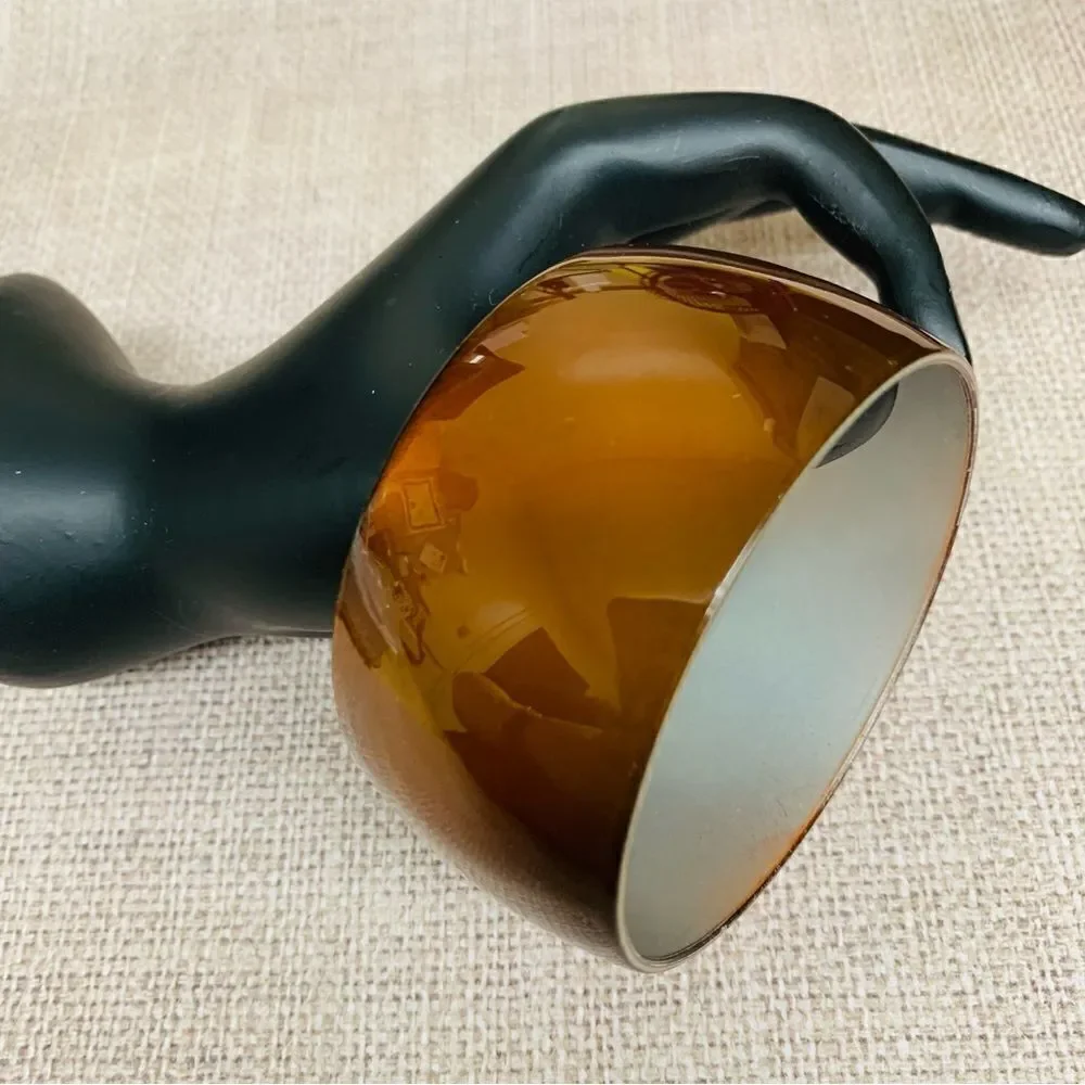 Acrylic Wide Copper Color bangle Bracelet‎